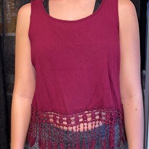 Red tassle tank top